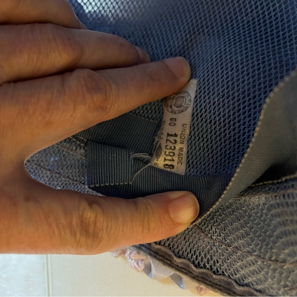 Union Made Vintage Women’s Blue Bucket Hat Rafia and Ribbon Mesh Netting - Picture 14 of 14